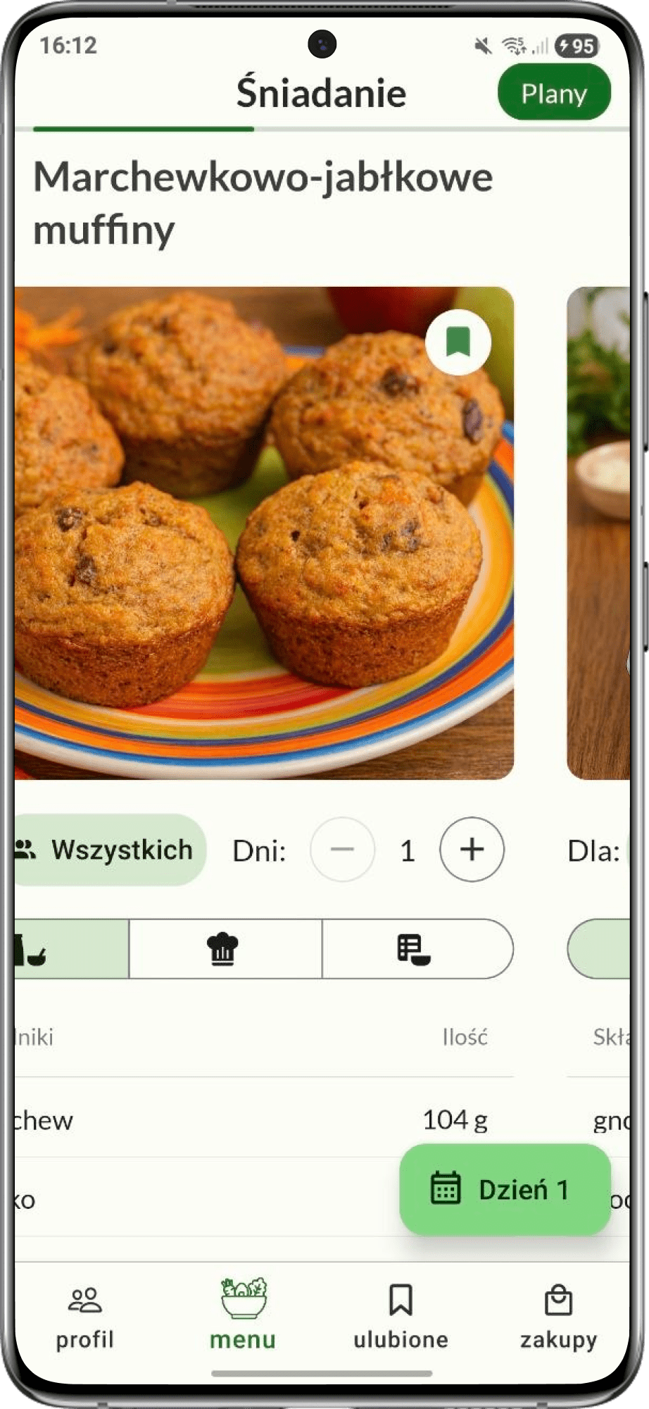 Przegląd posiłków